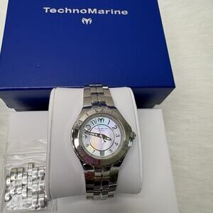 TechnoMarine Women’s Watch Sea Pearl Swiss Quartz White Mother of Pearl 34mm